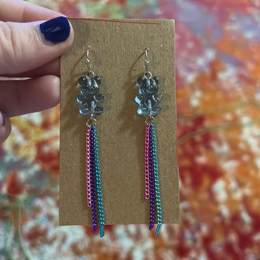 Claire’s gummy bear dangling earrings